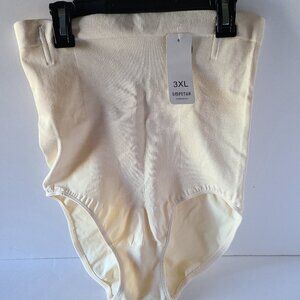 SHAPERMINT EMPETUA "RULE YOUR DESTINY" HIGH-WAISTED SHAPER PANTY- SZ 3XL- CREAM